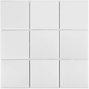 Керамическая мозаика Starmosaic Homework White Matt 97х97 мм MH33900 30x30 см