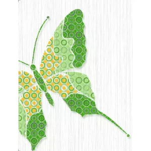 Декор Нефрит-Керамика Кураж Бабочки зеленый 95-74-45-35-30 132х25 см