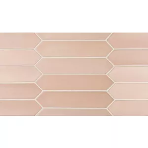 Плитка настенная Equipe Lanse Rose 27490 глазурованный матовый розовый 25*5 см