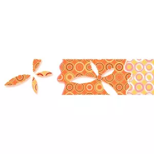 Бордюр Нефрит-Керамика Кураж Бабочки оранжевый 63-03-35-015 25х6 см