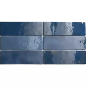 Настенная керамическая плитка Equipe Artisan Colonial Blue глазурованный глянцевый 20х6,5 см