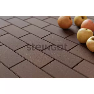 Тротуарная плитка Steingot Брусчатка Темно-коричневая (верхний прокрас, минифаска) 20*10*6 см